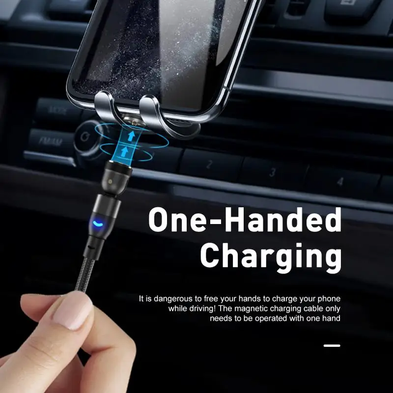 

Magnetic Cable Lighting 2.4A Fast Charge Micro USB Cable Type C Magnet Charger Braided Phone Cable For IPhone 11 Xs Samsung