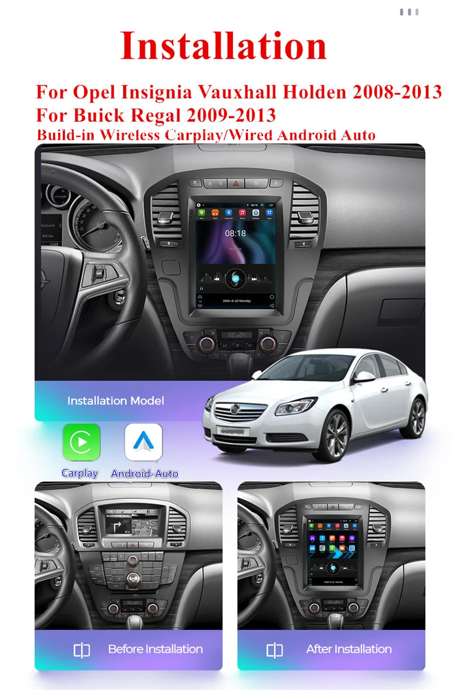 9 7 'ɱ + 16 ГБ автомобильная стереосистема Android 10 1 GPS-навигация WIFI Caplay Auto FM RDS для