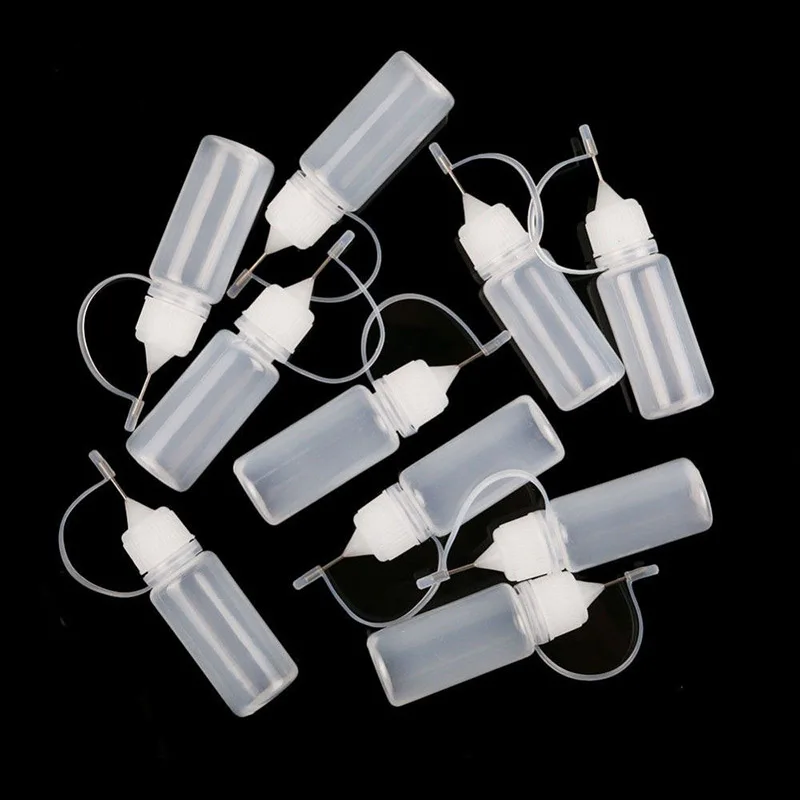

10Pcs 10ML PE Glue Applicator Needle Squeeze Bottle for Paper Quilling DIY Scrapbooking Crafts THJ99