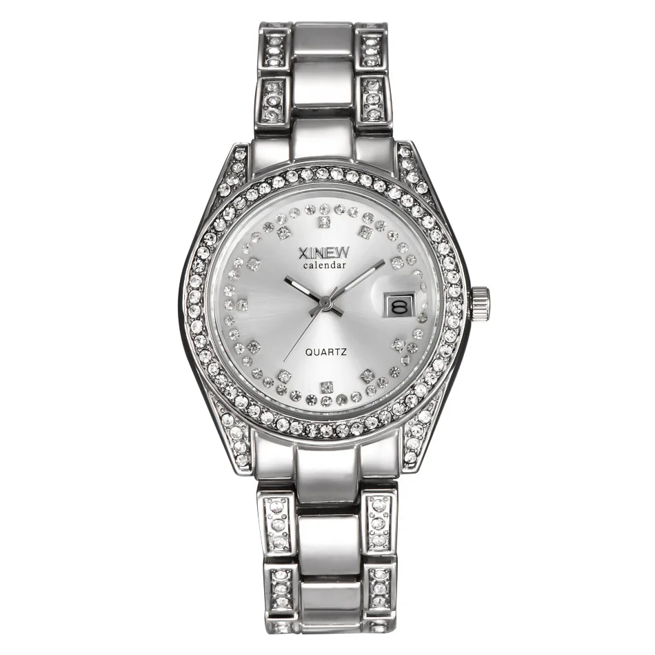 

2021 женские часы от топ бренда, роскошные модные бриллиантовые дамские наручные часы из нержавеющей стали серебристого цвета с сетчатым рем...
