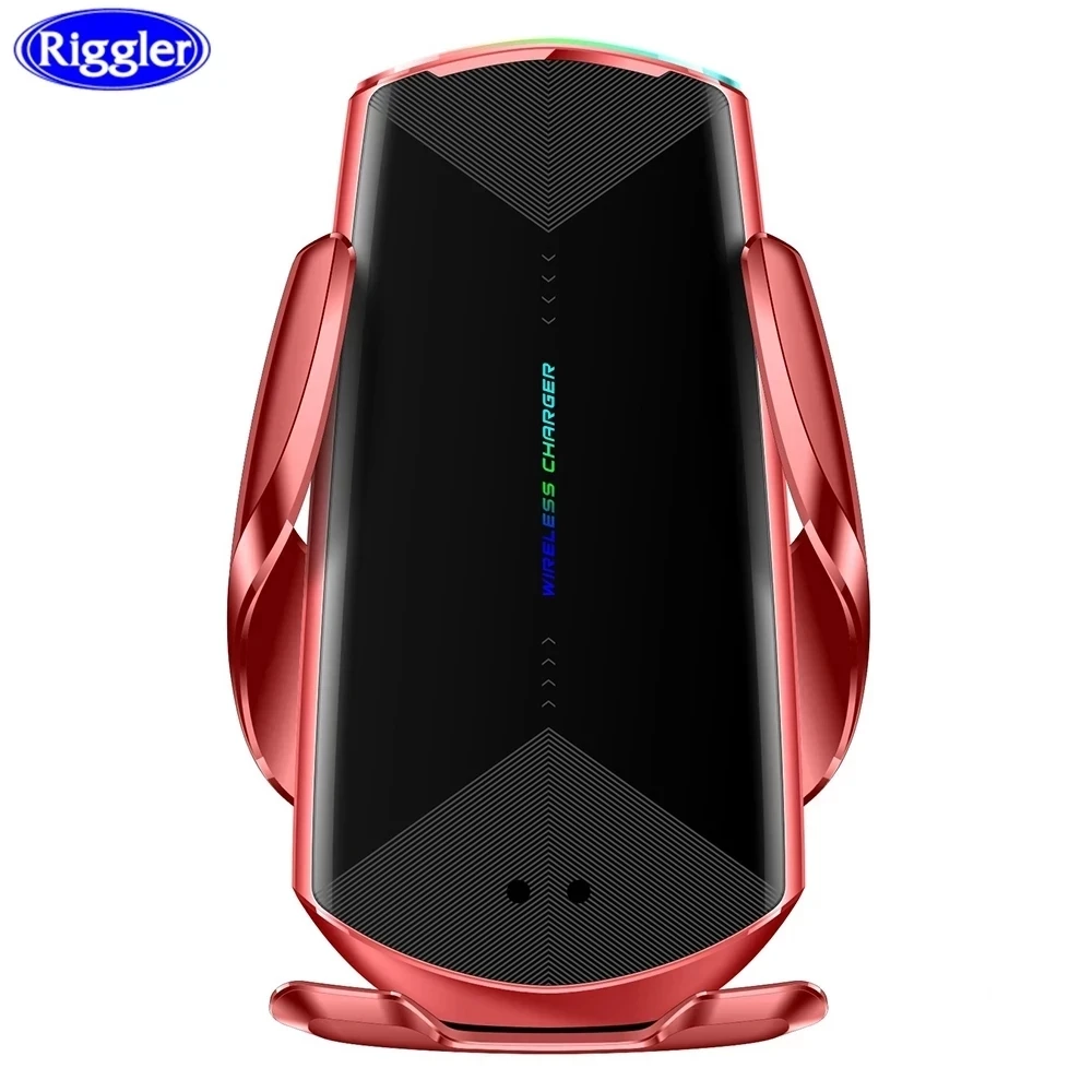 

Qi Wireless Car Charger 15W Automatic Clamp Fast Charge for iphone 13 12 pro Infrared Sensor Super Capacitor Charging Holder