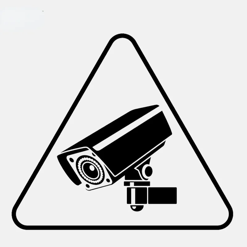 

Personality Cool CCTV Warning Sign Camera Tool Vinyl Black/Silver Car Sticker KK13*12cm
