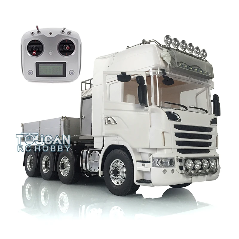 

LESU 1/14 Remote Control Truck Metal 8x8 Chassis 4Axles for Scania R730 RC Tractor I6S Radio ESC Bucket Motor Toy THZH0959-SMT3