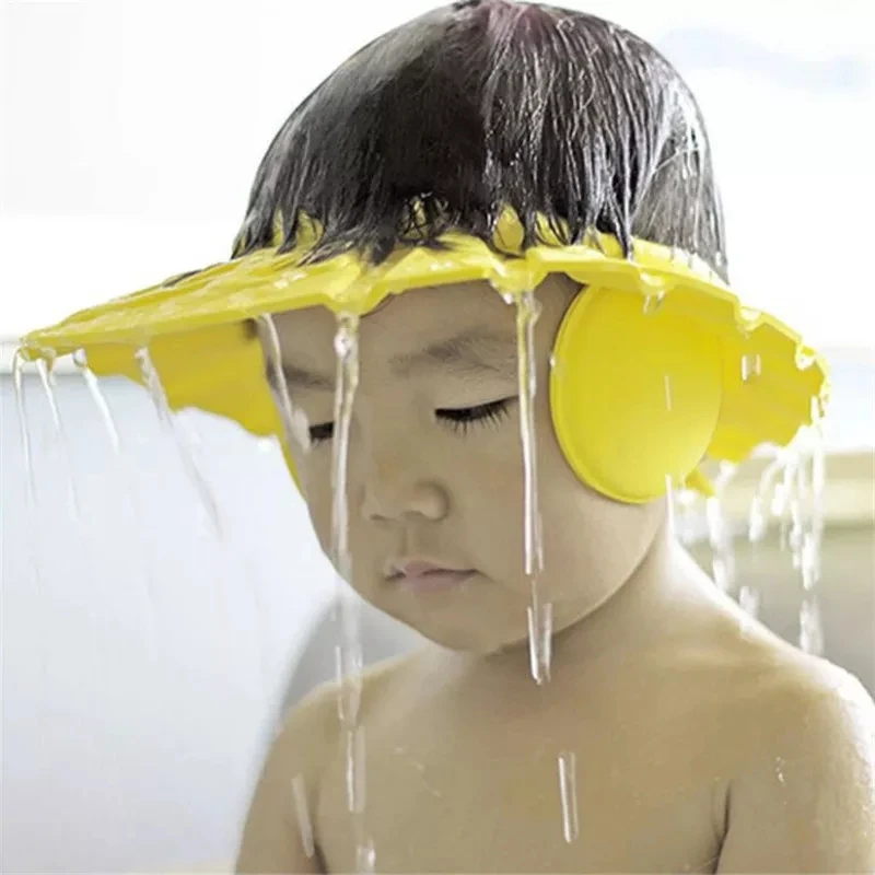 Shampoo Cap Durable Baby Bath Visor Hat Adjustable Baby Shower Protect Eye Water-proof Splashguard Hair Wash Shield For Infant