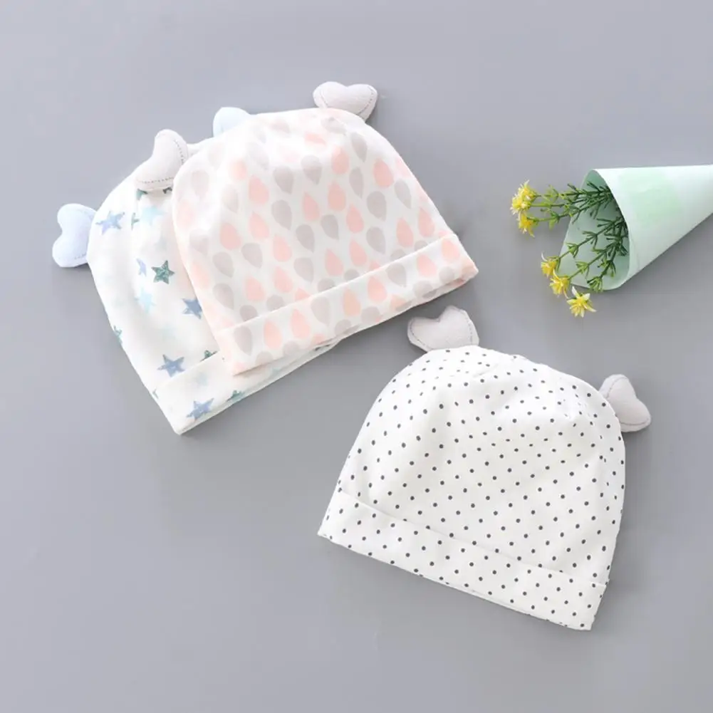 

Newborn Infant Hat Kids Air-Conditioning Cap Printed All-Match Skin Friendly Boys Girls Baby Beanie Cap for Summer