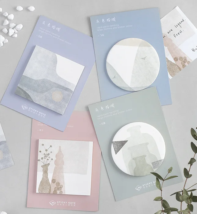 Цветной липкий блокнот для заметок в бутылке (1 упаковка) | Канцтовары офиса и дома