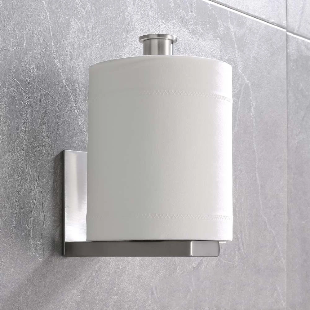 

Toilet Paper Holder Self Adhesive Toilet Roll Holder Adhesive Toilet Tissue Holder Stick on Wall for Bathroom and Kitchen SUS304