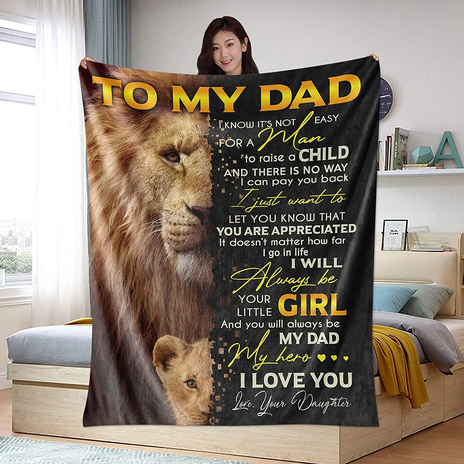 

Throw Blanket - to my son blanket Fleece Throw Blanket,Super Soft Ultra-Soft Micro Fleece Blanket for Bedroom SOFE Couch