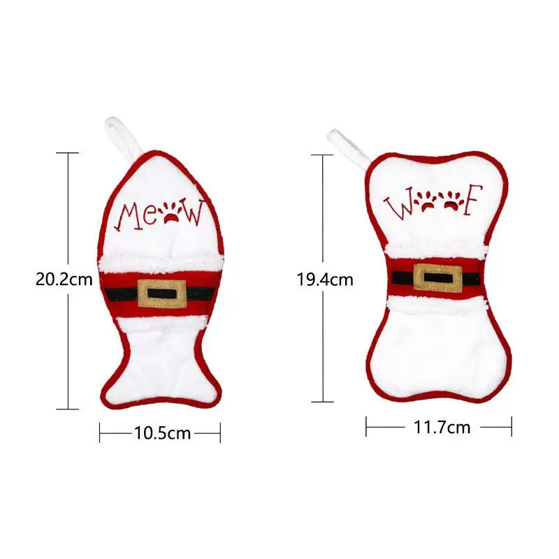Рыбы/кости дизайн рождественские чулки нетканые плюшевые держатели для подарков