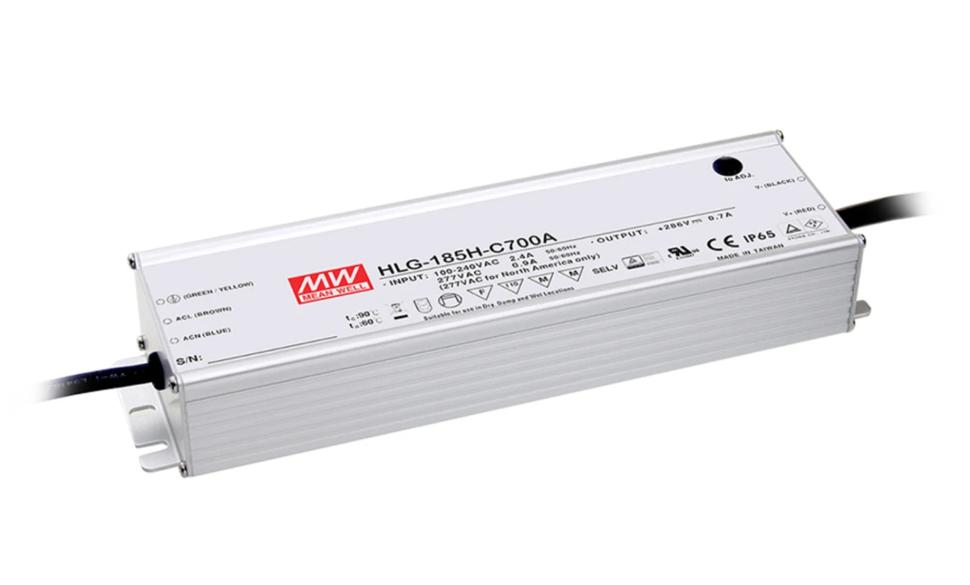 

Steady MEAN WELL HLG-185H-C1400B 71V ~ 143V 1400mA meanwell HLG-185H-C 200.2W LED Driver Power Supply B Type