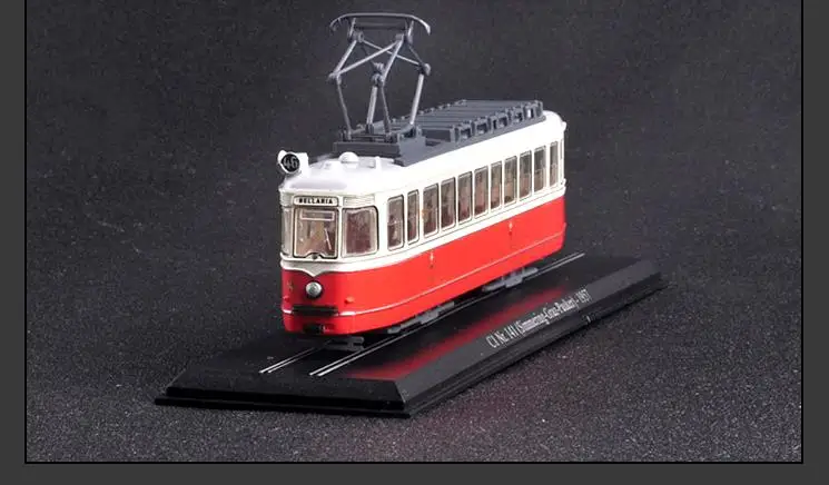 1: 87 сплав Ретро модель трамвая, высокая моделирования трамвая T3 NR. TATRA 1961, литая металлическая игрушка, ретро коллекция игрушечного автомобиля - Цвет: Красный