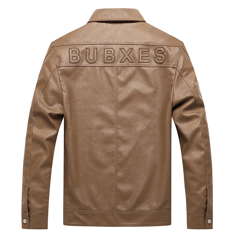 

2020 Men Slim Leather Jackets Mens Motorcycle Leather Jacket Men Covered Button Coats Brand Clothing Male High Quality Outwear