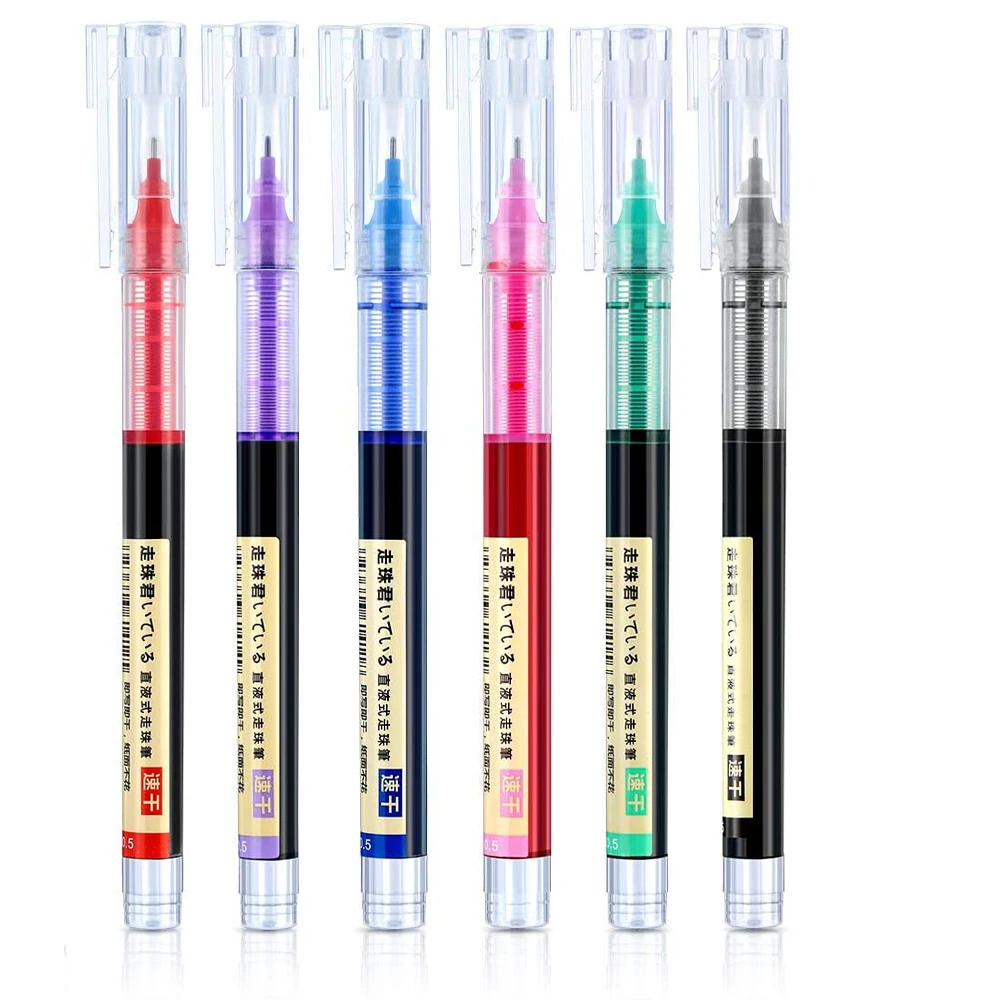 (Черная жидкость очень зеленая) чернильная точка синяя мм ручка красная