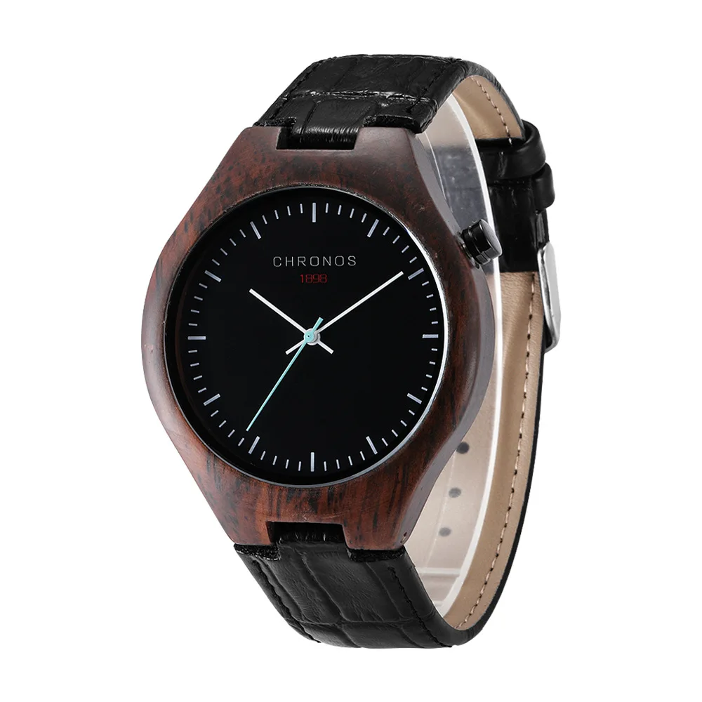 

2020 Explosion часы Мужские Простые кварцевые деревянные часы с ремешком из углеродистой бамбуковой шерсти мужские подарки модные и повседневные...