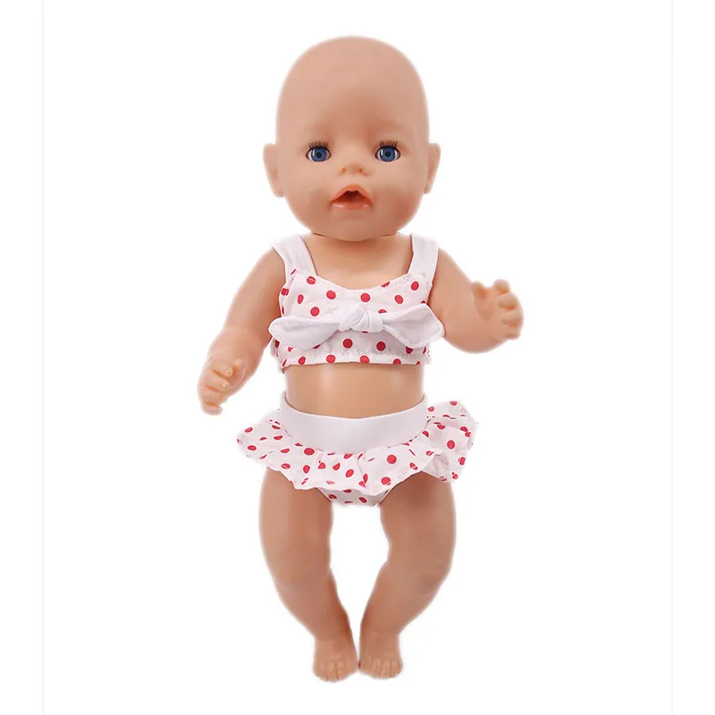 LUCKDOLL маленький свежий, милый купальник подходит 18 дюймов Американский 43cmBabyDoll одежда аксессуары, игрушки для девочек, поколение, подарок на день рождения