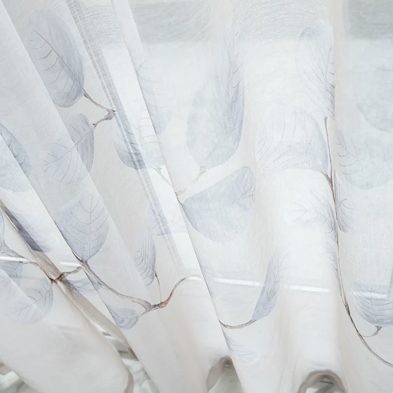 Американские занавески в деревенском стиле серые для гостиной прозрачные