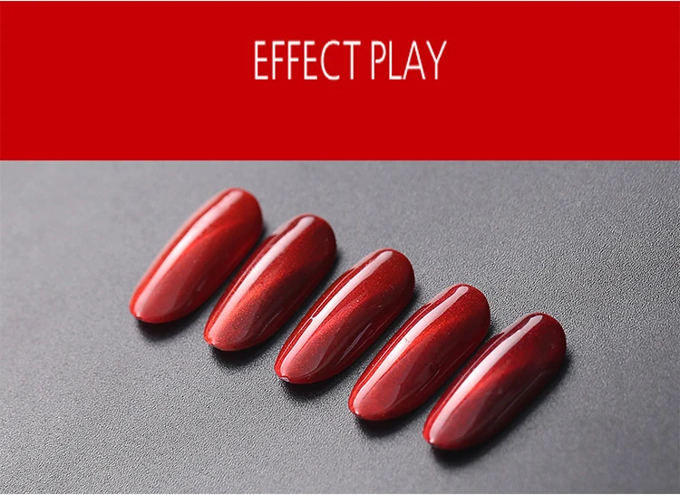 Red Light cat eye jiao Flame Nail Polish Glue Genuine Wine 3D Ceramic Coloured Glaze cat eye jiao Lasting Removable