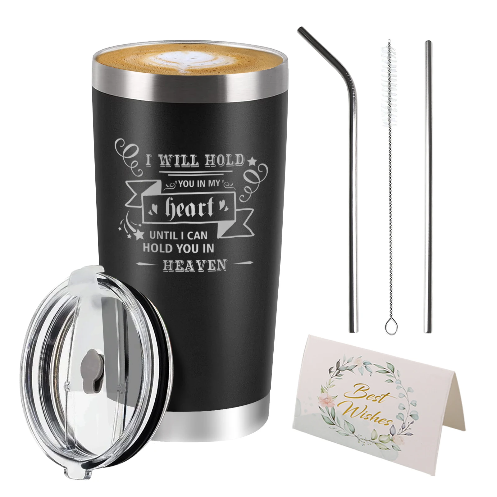 

Coffee Thermos Mug I Will Hold you In My Heart Portable Travel Thermo Cup Water Bottler Thermocup For Gifts 20 OZ