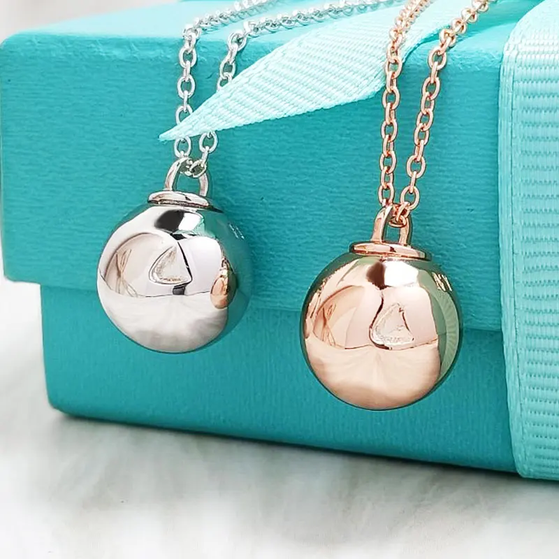 

Лидер продаж, классическое простое круглое ожерелье с логотипом Real925 1:1, тиф-ожерелье, женские роскошные ювелирные изделия, Модный популярны...