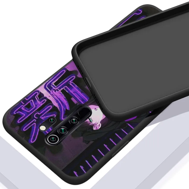 Vaporwave Glitch Anime Silicone Cover For Xiaomi Redmi Note 10 10S 9 9S Pro Max 9T 8T 8 7 6 5 Pro 5A Phone Case