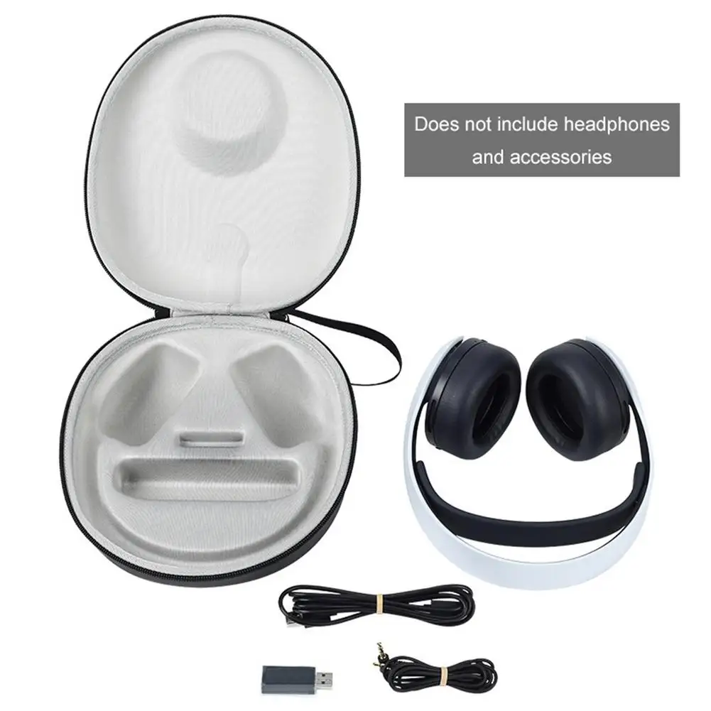 

Portable Storage Bag For PULSE 3D Wireless Headset Shockproof Anti-fall Travel Carrying Case Cover Zipper Box For PS5 Headphone