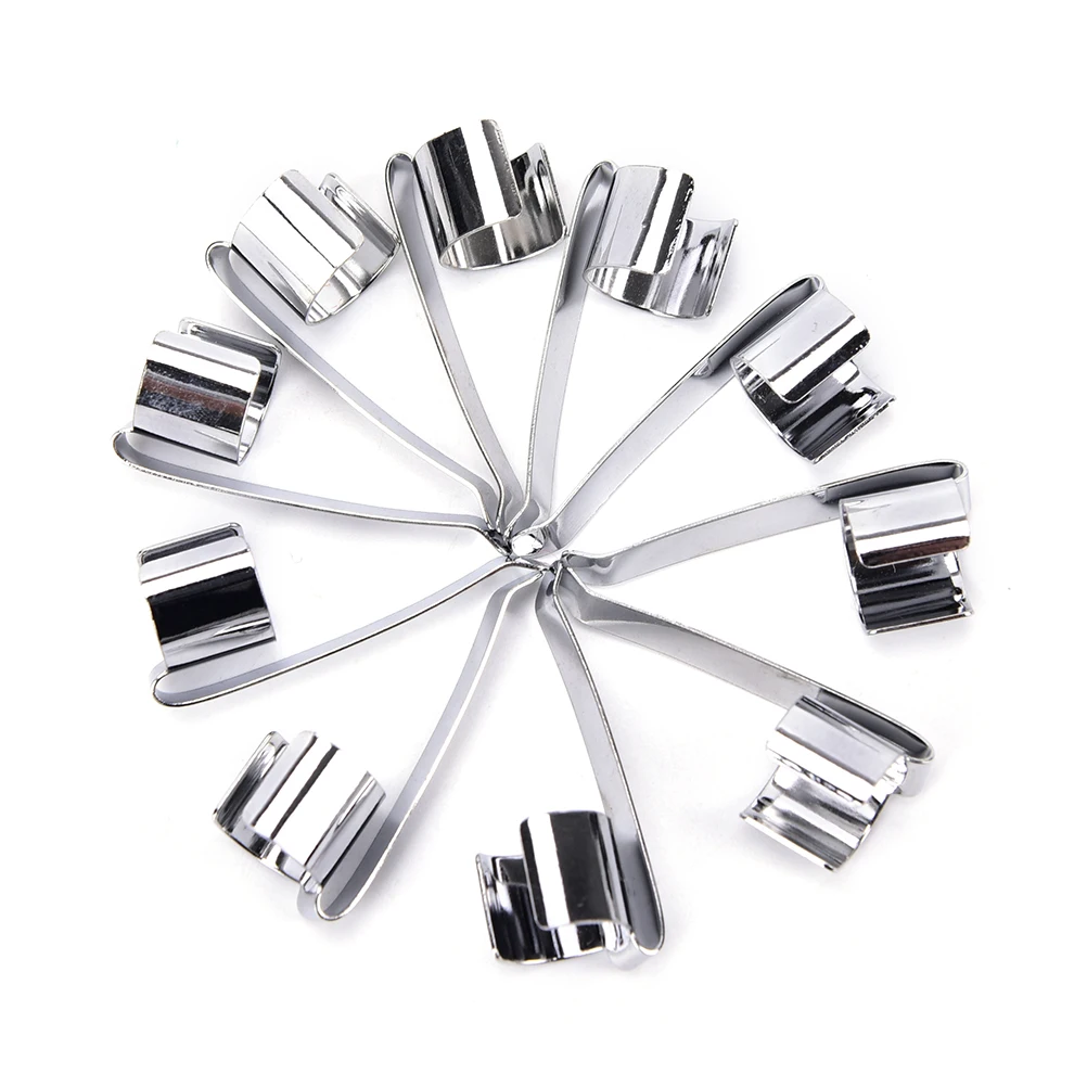 

10pcs/lot Flashlight Mount Holder Pen Clip Silver Flashlight Clip Stainless Steel Clamp