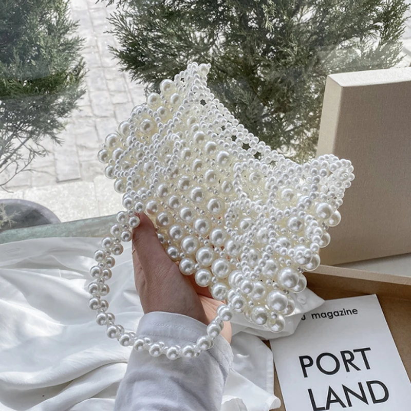 

Сумка-мессенджер Женская, квадратная, с жемчугом, 2021