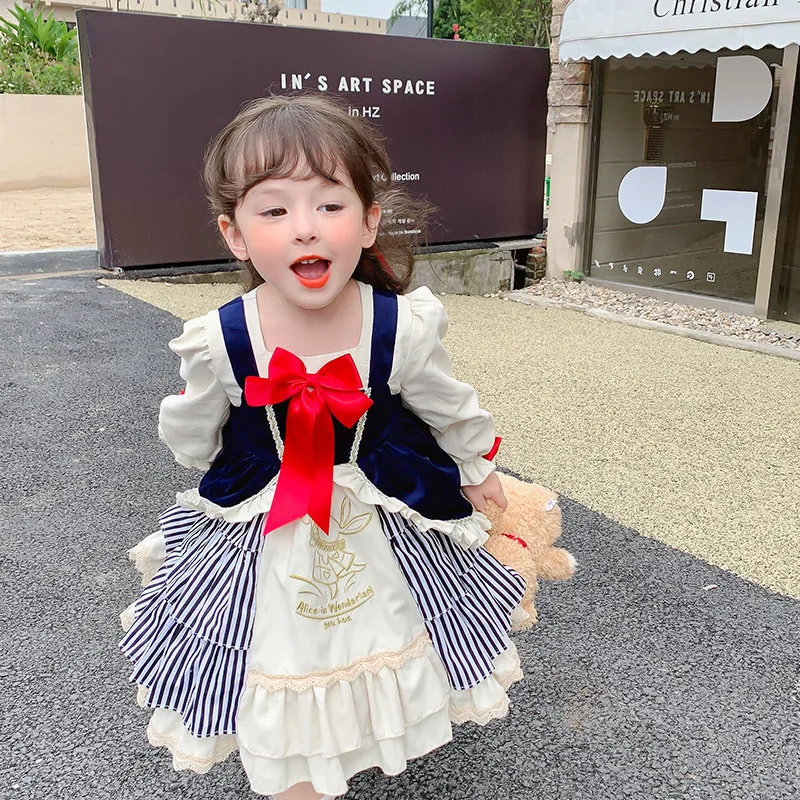 

Children Dress for Girls Baby Autumn Winter Lolita Dress Children Sets Wedding Dress Girl Ball Gown Princess Party Kids Vestidos