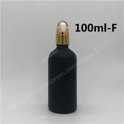 100ML F 50 мл 100 мл матовая черная стеклянная бутылка с капельницей Черная Стеклянная бутылка с эфирным маслом - Цвет: 100ML F