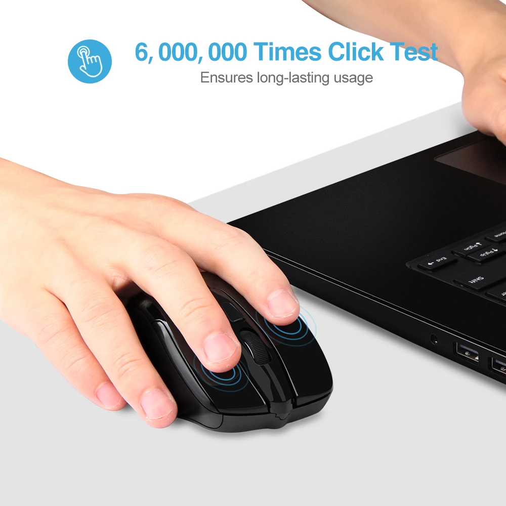 TeckNet 2600 dpi беспроводная мышь компьютерная Bluetooth мышь PC Mause эргономичная мышь 3,0 USB оптическая мышь для ноутбука ПК