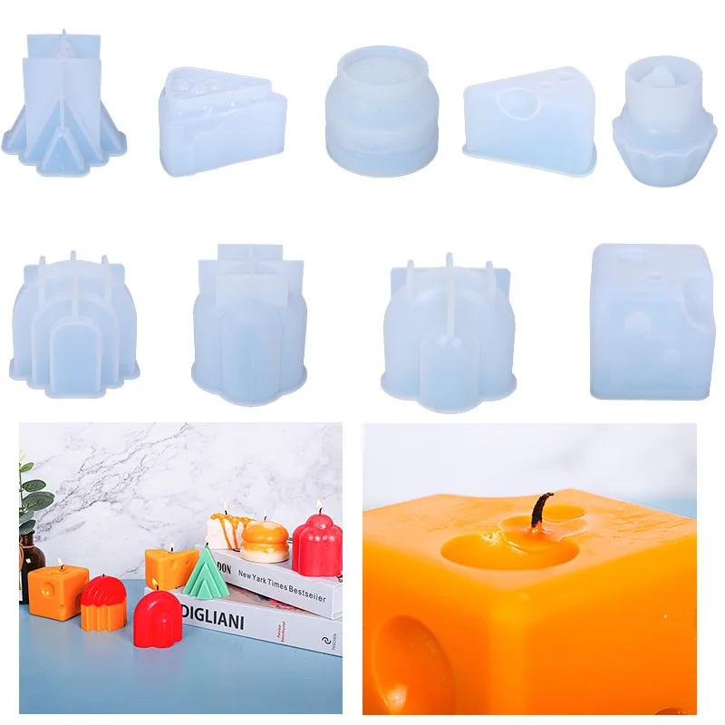 

2022 New christmas candle mold Epoxy cheese candle molds silicone crafts christmas candle making silicone mold for resin art diy