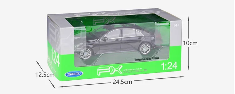 Welly 1/24 1:24 Mercedes Benz S класс спортивный гоночный автомобиль Транспортное средство литье под давлением дисплей Модель игрушки на день рождения для детей мальчиков и девочек