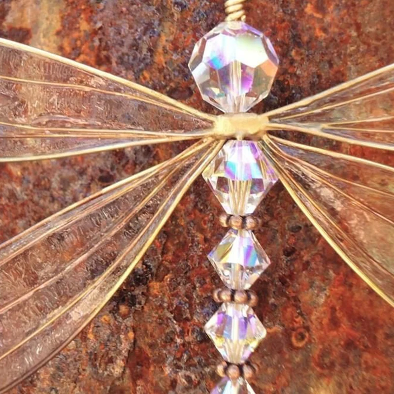 Металлическая сказочная Стрекоза настенное искусство для украшения сада