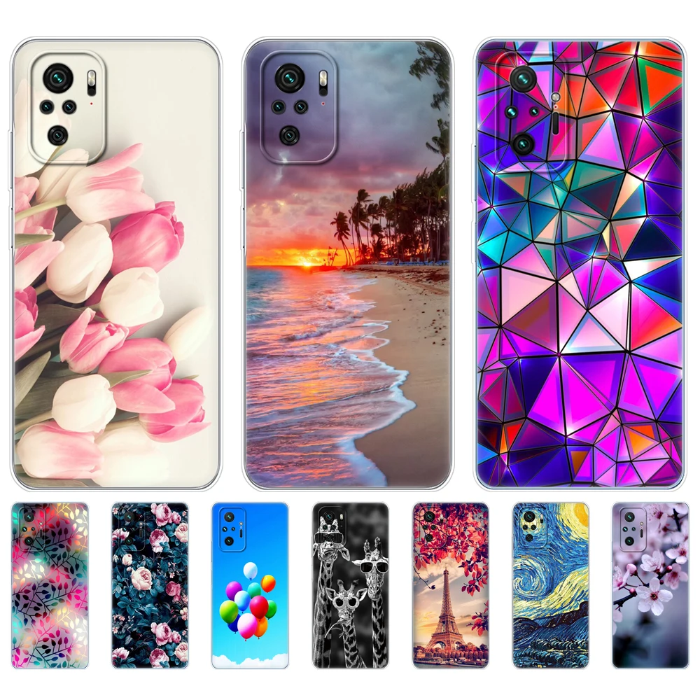 

For Xiaomi Redmi Note 10 10S Case 4G 5G Silicon Soft Tpu Back On Redmi Note 10 Pro Global Phone Cover Note10 S Bumper Etui Funda