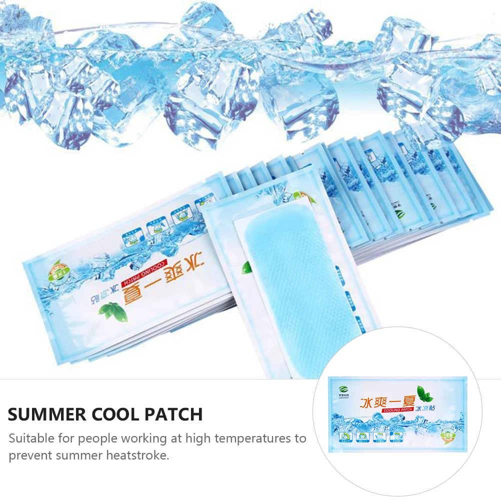

40pcs Cooling Patches Anti-Heatstroke Cold Pastes Portable Cooling Sheets Comfortable Cooling Sheet Cool Patches For Home Summer