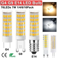 g4 g9 e14 mini led bulbs smd2835 7w corn light home indoor lighting replace 60w halogen for chandelier spotlight ac85 265v lamp