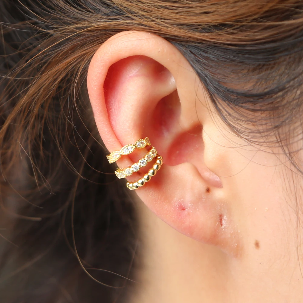 Серьги клипсы в стиле панк из серебра 100% пробы 3 шт.|Серьги-гвоздики| |