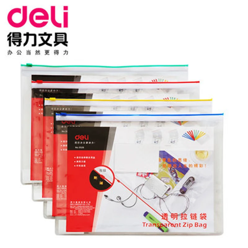 DL правые канцелярские принадлежности 5526 A4 сумка на молнии прозрачная для файлов