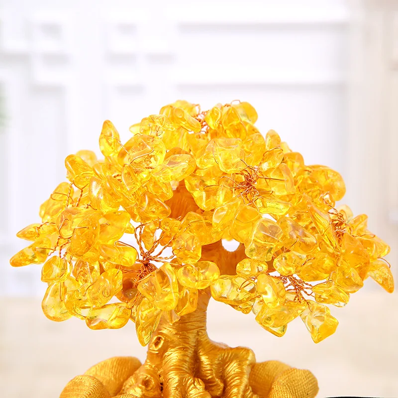 

Citrine Fortune Tree Decoration Wine Cabinet Decoration Living Room Home Crafts Lucky Tree Money Tree