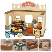 forest family kangaroo animal dollhouse bread shop miniature furniture diy 112 doll houses items accessories toys girl gift