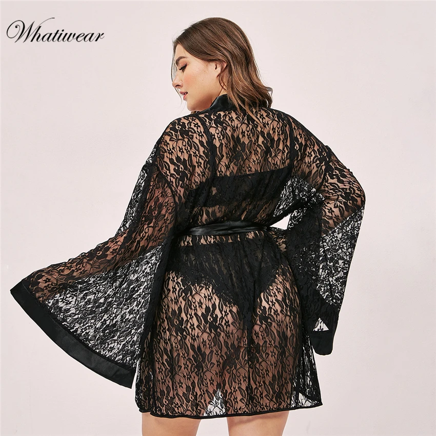 Whatiwear женская пижама плюс размер сексуальное нижнее белье платье халат ночное