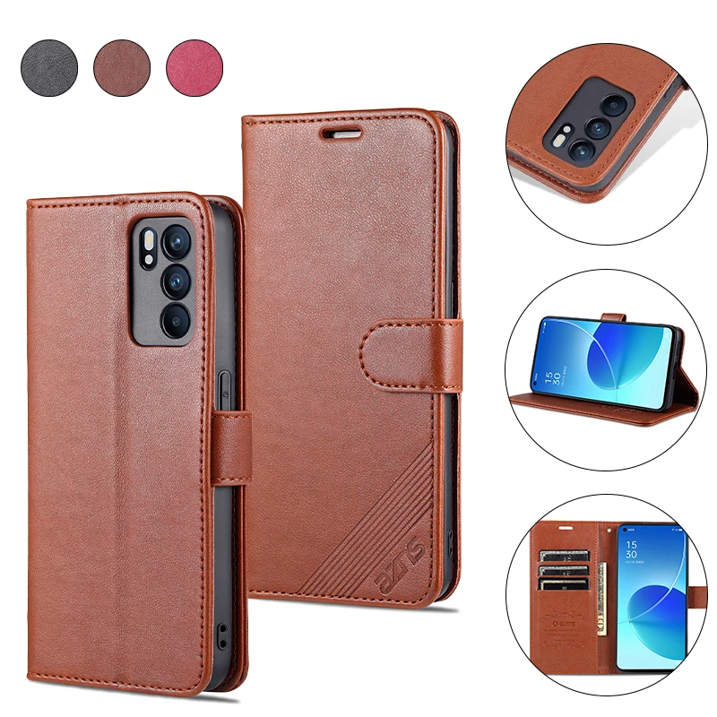 

Luxury Card Slot Wallet Leather Case For OPPO Reno 6 5 5Z 5K 4F 4 3 2 2Z 2F Z K9 K7 K7X K5 K3 K1 F19 F17 F15 F11 PRO PLUS Cover