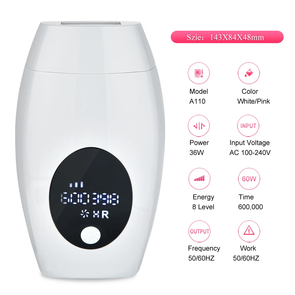 

Portable Ipl Hair Removal Professional Ipl Hair Removal Home Use Epilator LCD Pulsed Light Mini Laser Hair Removal 600000 Flash