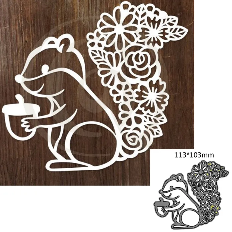 

metal cutting dies cut die mold Animal squirrel decoration Scrapbook paper craft knife mould blade punch stencils dies