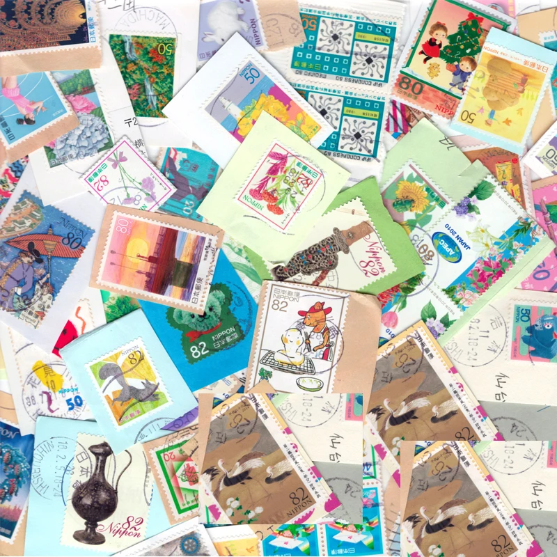 100 шт./лот Япония используется с почтовой маркой специальная памятная печать