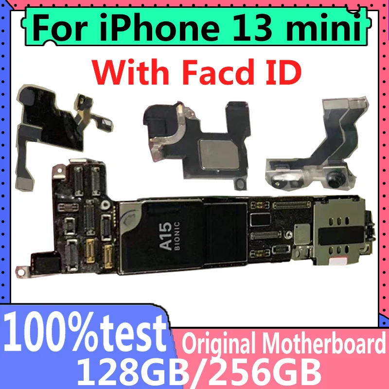 

For iPhone 13 Mini Motherboard Original Unlock Logic Board With/NO Face ID Main Board With Full Chips Support Update For 13mini
