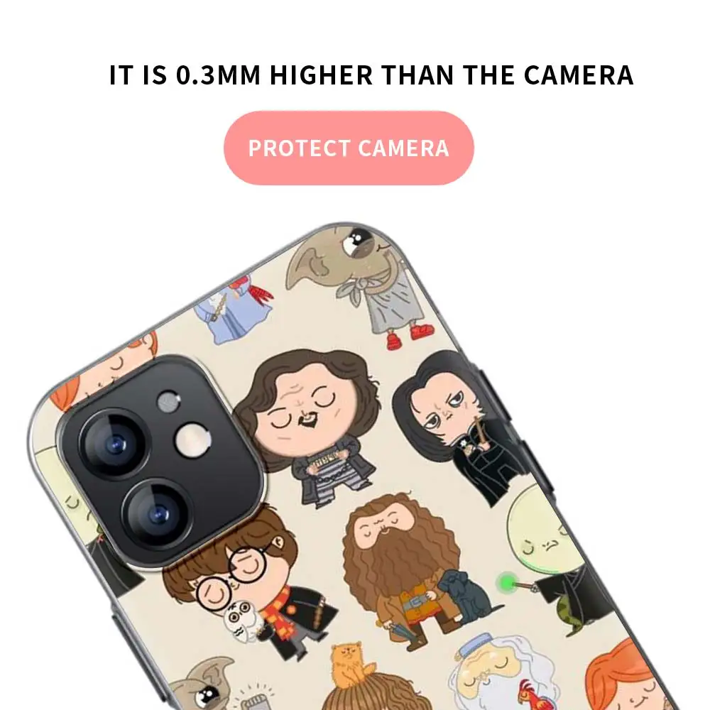 

Harries Potter Soft Case for iPhone 12 Pro 11 12 Mini 11 Pro MAX 7 8 SE XR X XS MAX 6 6s 7 8 Plus Black Phone Cover Cell