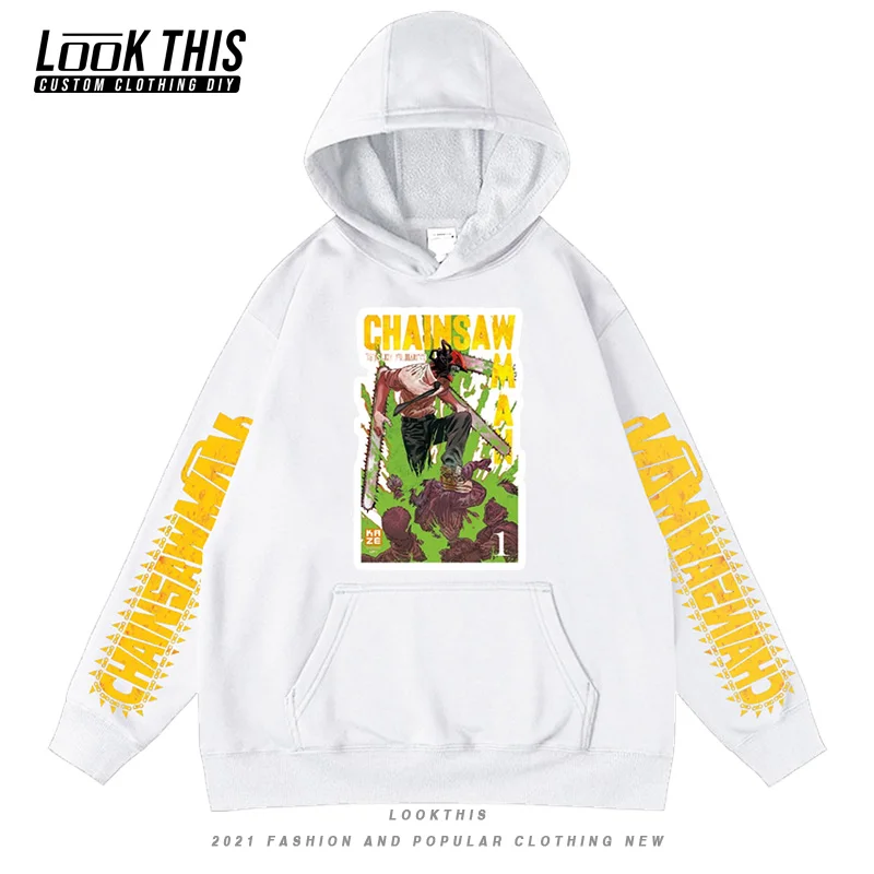

Chainsaw Man Cool Hoodie Men Oversized Hoodies Sweatshirts Boy Teens Hoody Streetwear Tops Anime Characters Fleece Hooded Tops