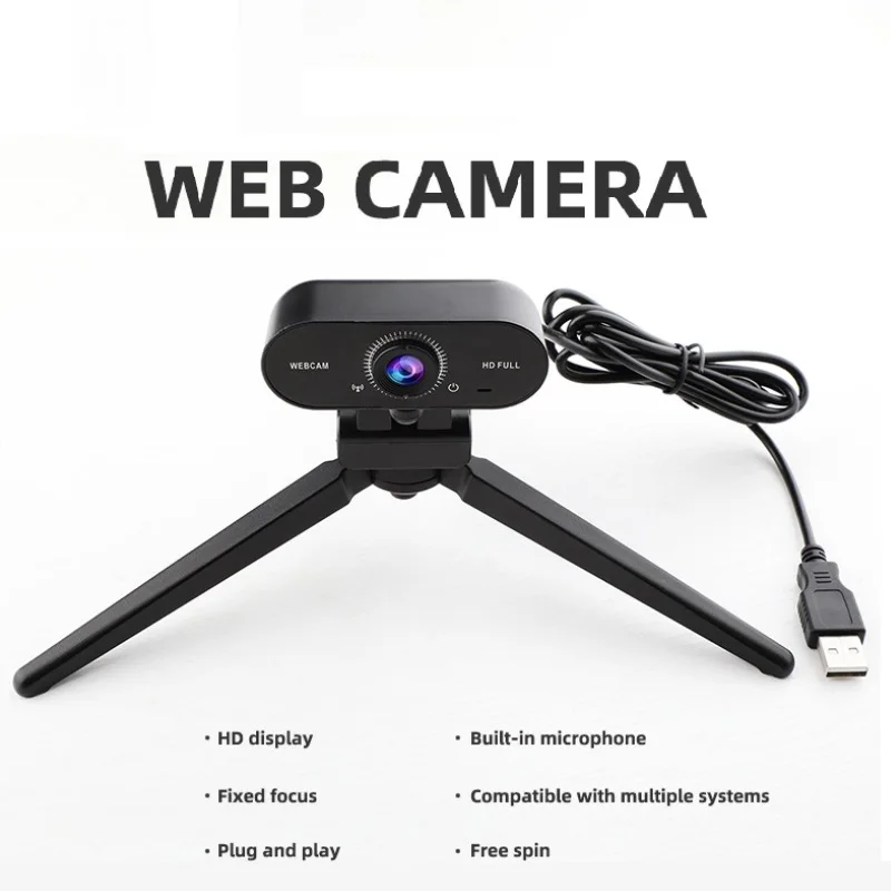 

W16 2K/1080P HD Webcam with Mic Rotatable PC Desktop Web Camera Autofocus Mini Computer WebCamera Cam Video Recording Work