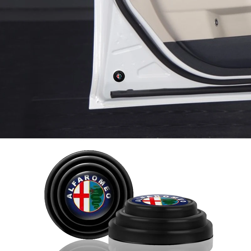 

Car Door Silicone Anti-collision Closing Door Soundproof Buffer Stickers for Alfa Romeo GT Giulia Giulietta Stelvio Mito Ford Et